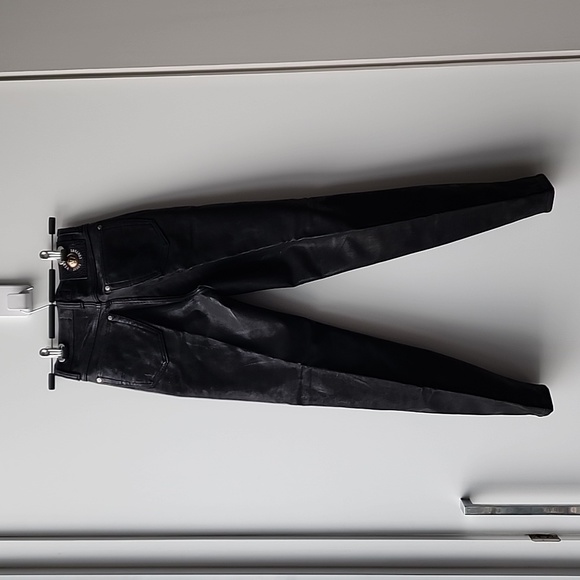 Versace Jeans Couture Coated Textured High Waisted Pants - Picture 8 of 13